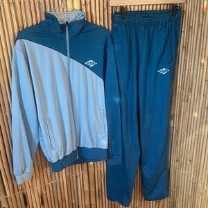 Blue and Gray Track Suit